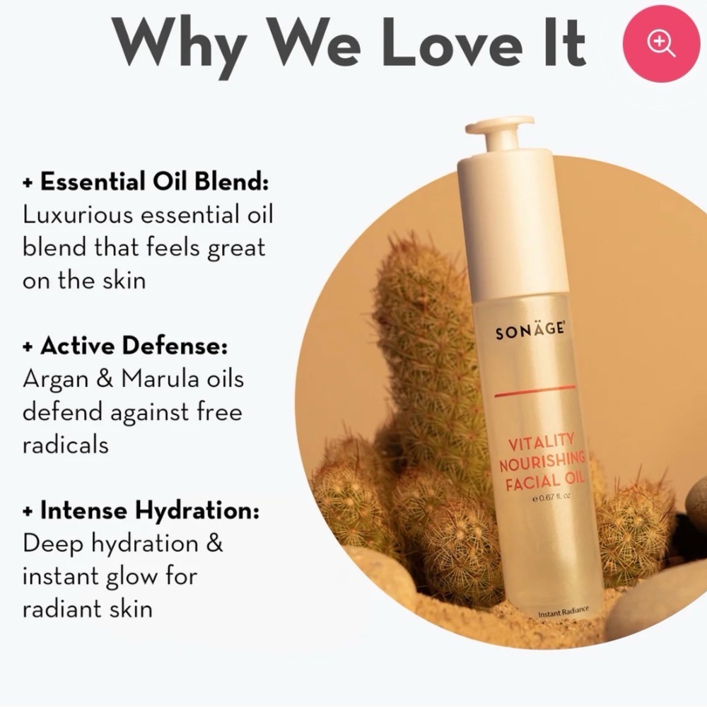 Sonäge Vitality Nourishing Facial Oil - White